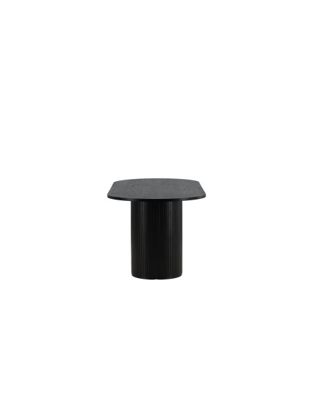 Ovalt matbord Bianca, 200 × 90 cm, Svart