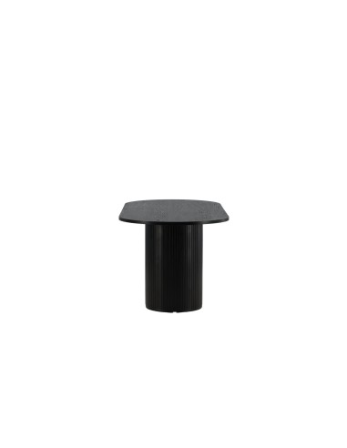 Ovalt matbord Bianca, 200 × 90 cm, Svart