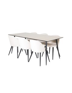 Matgrupp Silar med Velvet matstolar, 180 × 90 cm 2