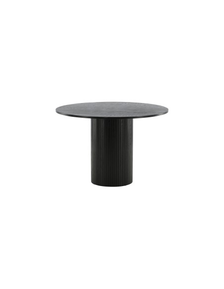 Runt matbord Bianca, Ø110 cm, Svart