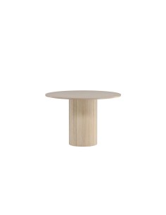 Runt matbord Bianca, Ø110 cm, Vitlaserad