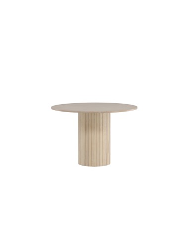 Runt matbord Bianca, Ø110 cm, Vitlaserad