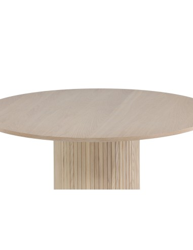 Runt matbord Bianca, Ø110 cm, Vitlaserad