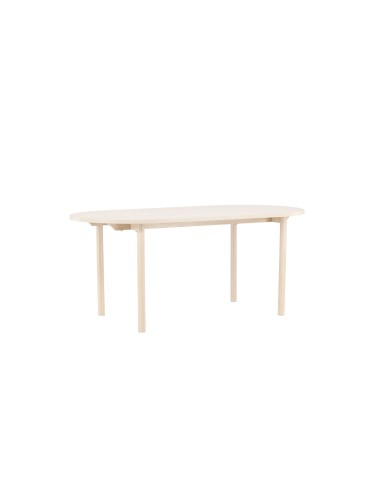Ovalt matbord Andy, 180 × 90 cm, Vitlaserad
