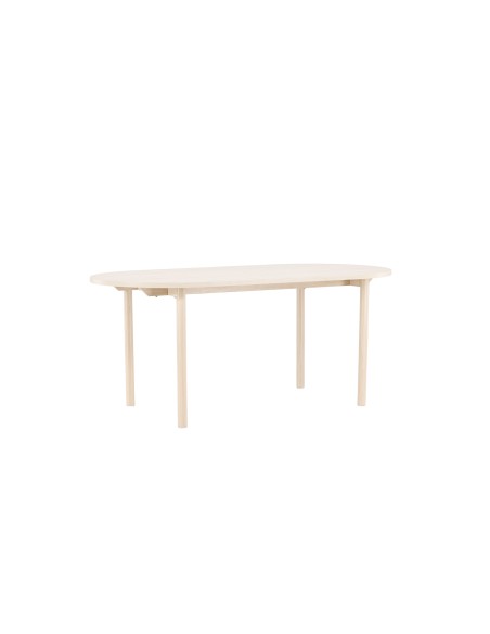 Ovalt matbord Andy, 180 × 90 cm, Vitlaserad
