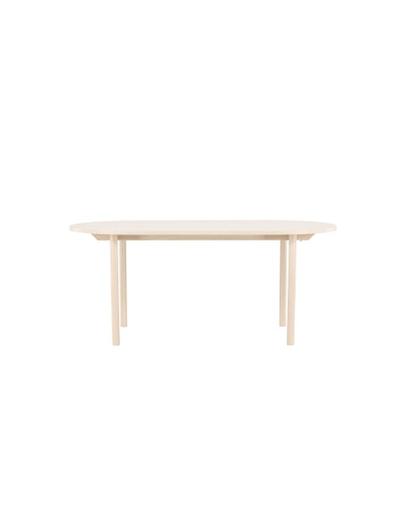 Ovalt matbord Andy, 180 × 90 cm, Vitlaserad