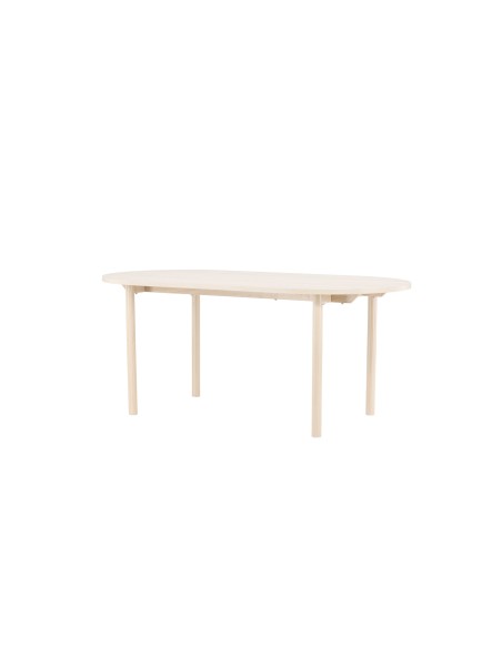 Ovalt matbord Andy, 180 × 90 cm, Vitlaserad