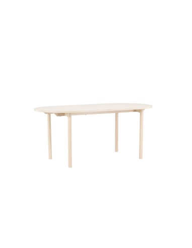 Ovalt matbord Andy, 180 × 90 cm, Vitlaserad