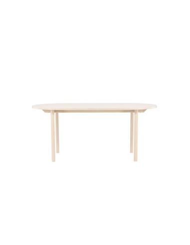 Ovalt matbord Andy, 180 × 90 cm, Vitlaserad