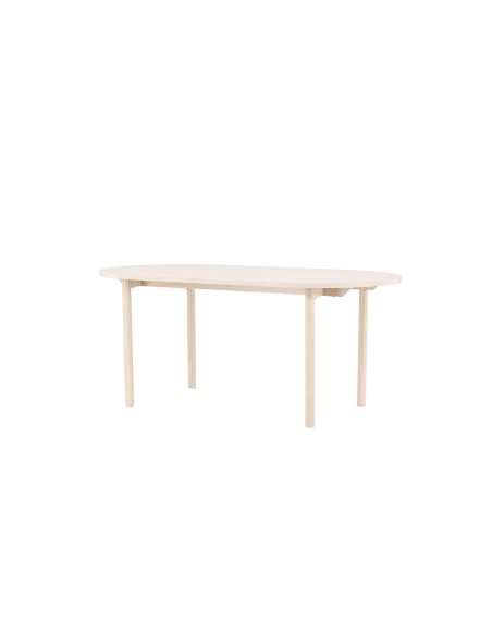 Ovalt matbord Andy, 180 × 90 cm, Vitlaserad