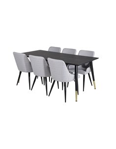 Matgrupp Dipp med Plaza matstolar, 180 × 90 cm 2
