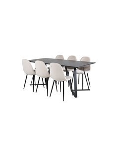 Matgrupp Marina med Polar matstolar, 180 × 90 cm 2