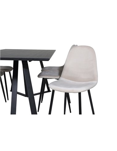 Matgrupp Marina med Polar matstolar, 180 × 90 cm