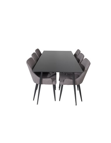 Matgrupp Silar med Plaza matstolar, 180 × 90 cm