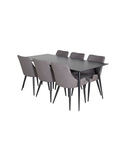 Matgrupp Silar med Plaza matstolar, 180 × 90 cm 2