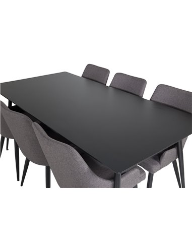 Matgrupp Silar med Plaza matstolar, 180 × 90 cm