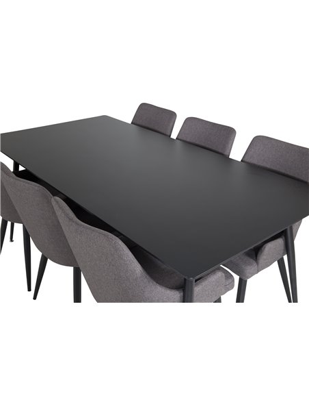 Matgrupp Silar med Plaza matstolar, 180 × 90 cm