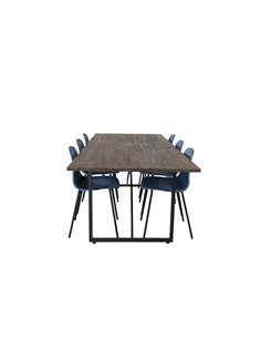 Matgrupp Padang med Arctic matstolar, 250 × 100 cm