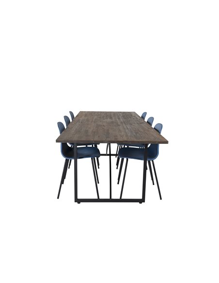 Matgrupp Padang med Arctic matstolar, 250 × 100 cm