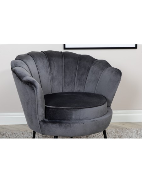 Fåtölj Calais, 83 × 77 cm, Dark Grey