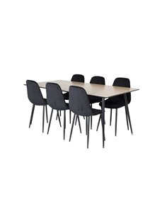 Matgrupp Silar med Polar matstolar, 180 × 90 cm 2