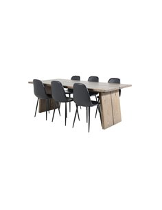 Matgrupp Logger med Polar matstolar, 210 × 100 cm 2