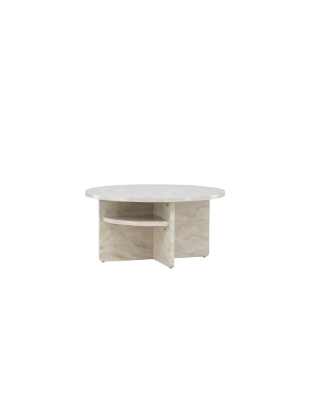 Runt soffbord Ålesund Sidobord, Ø85 cm, Beige