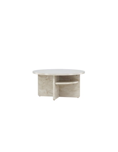 Runt soffbord Ålesund Sidobord, Ø85 cm, Beige