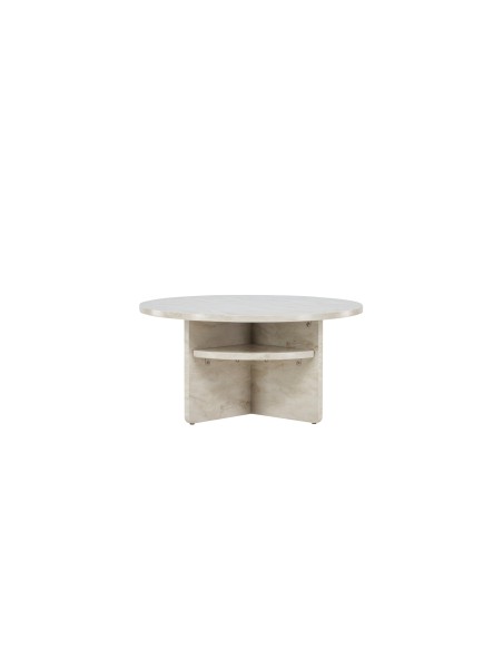 Runt soffbord Ålesund Sidobord, Ø85 cm, Beige