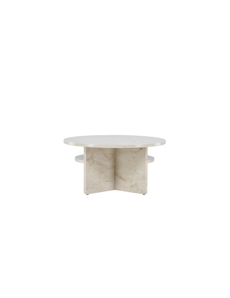 Runt soffbord Ålesund Sidobord, Ø85 cm, Beige