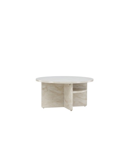 Runt soffbord Ålesund Sidobord, Ø85 cm, Beige