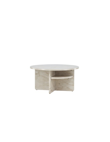 Runt soffbord Ålesund Sidobord, Ø85 cm, Beige