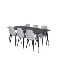 Matgrupp Dipp med Polar matstolar, 180 × 90 cm 2