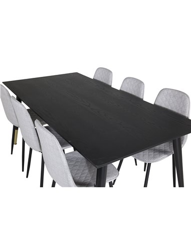 Matgrupp Dipp med Polar matstolar, 180 × 90 cm