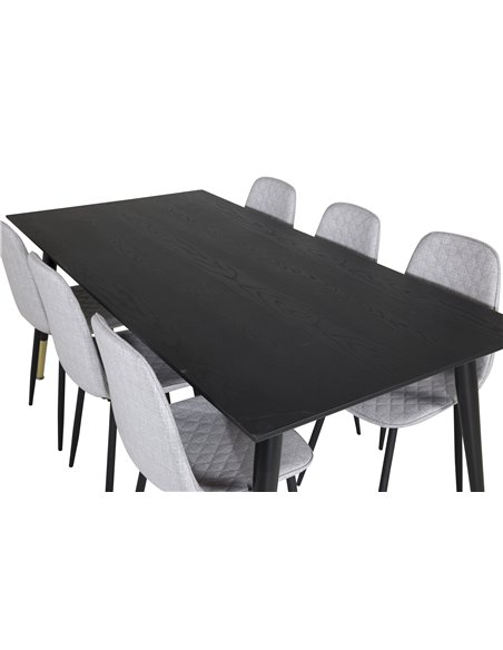 Matgrupp Dipp med Polar matstolar, 180 × 90 cm
