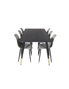 Matgrupp Dipp med Polar matstolar, 180 × 90 cm
