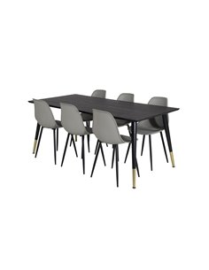 Matgrupp Dipp med Polar matstolar, 180 × 90 cm 2