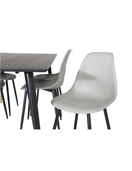 Matgrupp Dipp med Polar matstolar, 180 × 90 cm