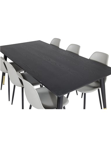Matgrupp Dipp med Polar matstolar, 180 × 90 cm
