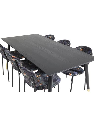 Matgrupp Dipp med Vault matstolar, 180 × 90 cm