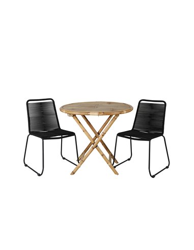 Matgrupp Cane med stolarna Lindos