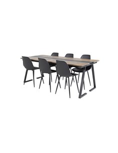 Matgrupp Jakarta med Polar matstolar, 200 × 90 cm 2