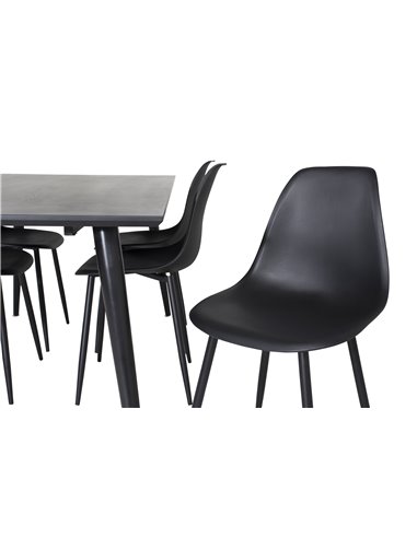 Matgrupp Dipp med Polar matstolar, 180 × 90 cm
