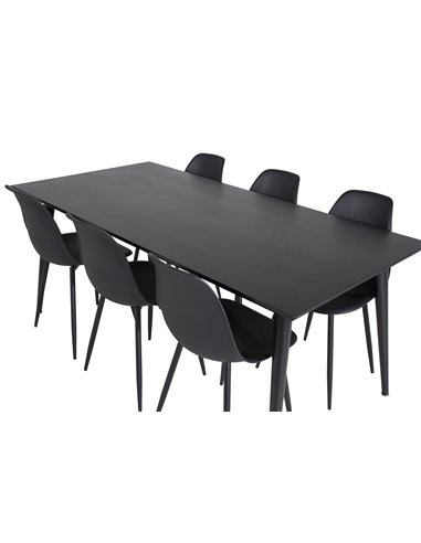 Matgrupp Dipp med Polar matstolar, 180 × 90 cm