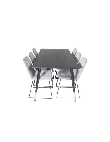 Matgrupp Dipp med Muce matstolar, 180 × 90 cm