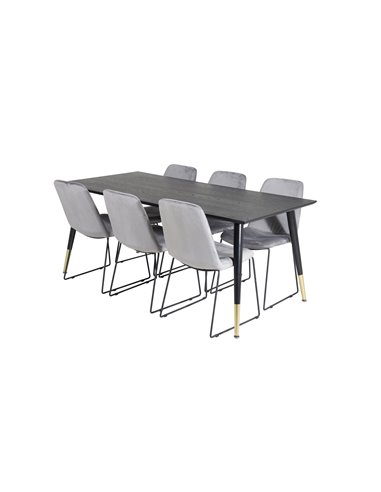 Matgrupp Dipp med Muce matstolar, 180 × 90 cm