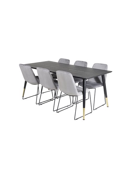 Matgrupp Dipp med Muce matstolar, 180 × 90 cm