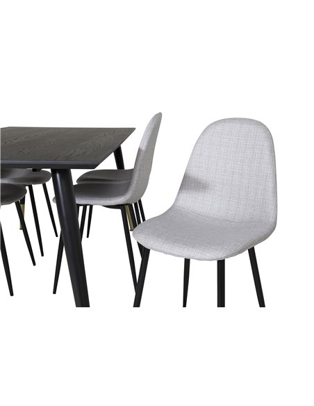 Matgrupp Dipp med Polar matstolar, 180 × 90 cm