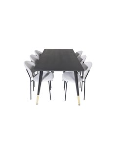 Matgrupp Dipp med Vault matstolar, 180 × 90 cm