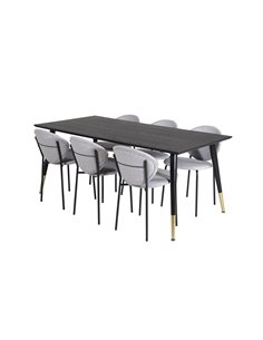 Matgrupp Dipp med Vault matstolar, 180 × 90 cm 2